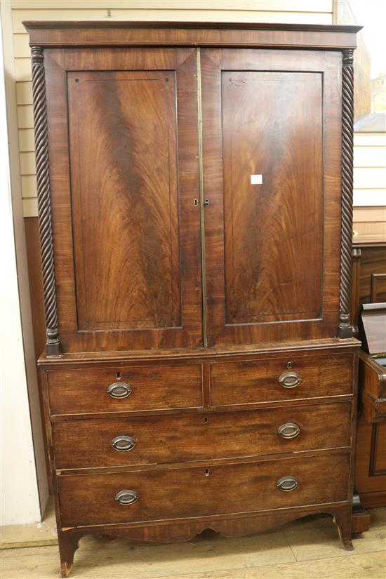 A linen press, H.205cm